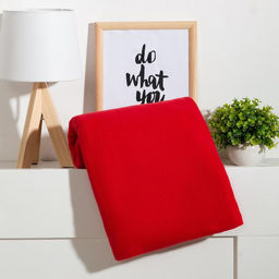 Плед Экономь и Я Красный 150х180 см, пл. 180 г/м, 100% п/э