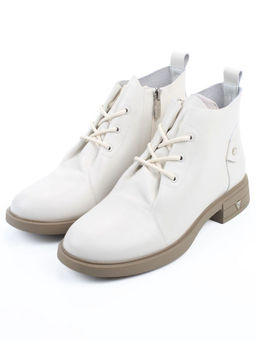 01-M43-19 LT. BEIGE Ботинки демисезонные женские (натуральная кожа)