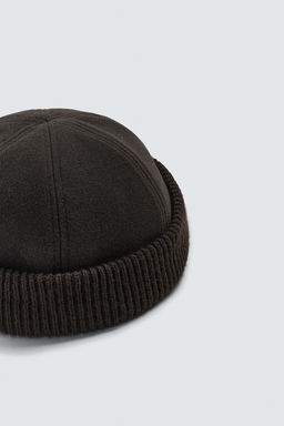 GORRO CORTO COMBINADO FRANELA / Marr?n - Zara фото 4