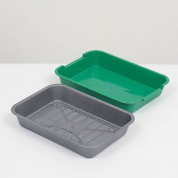 Туалет средний с сеткой 36 х 26 х 6,5 см, серый/зелёный - Simaland фото 6