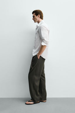 CAMISA REGULAR FIT EFECTO ARRUGADO / Blanco - Zara фото 4