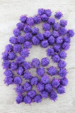 Помпоны с люрексом 20 мм (100 шт) SF-1169, сиреневый