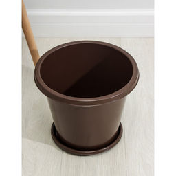 Горшок для цветов с поддоном «Альтернатива. Эконом», 10 л, пластиковый, коричневый