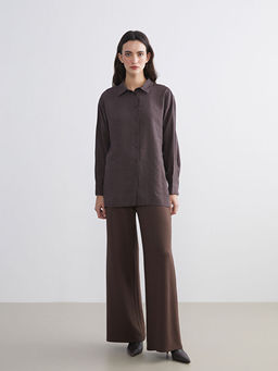 Oversize Modal Kar???ml? Kad?n G?mlek Tunik