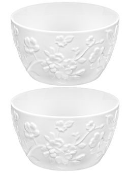 Набор 2 салатников 600 мл 13*13*7,5 см Цветущая сакура, фарфор - Elan gallery фото 4