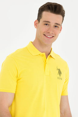 U. S. Polo Assn Мужская темно-желтая футболка с воротником-поло - U.s. polo assn фото 2