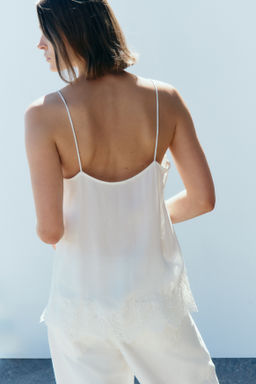 Top de viscosa con ribetes de encaje - H&m фото 7