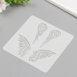 Цена за 3 шт. Трафарет пластик «Ангельские крылья», 15×15 см