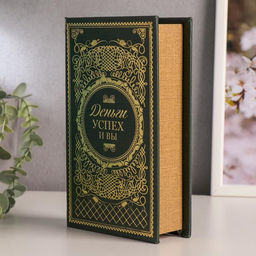 Шкатулка книга-сейф «Деньги, успех и Вы», дерево, искусственная кожа, тиснение, 21×13×5 см