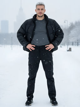 Брюки спортивные софтшелл MTFORCE мужские черного цвета 2403Ch