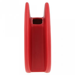 Ваза керамическая "Баухаус" 260мл, 15х4,8х14,5см, горло 4,7х2,3см, глянец, противоскользящие накладки, красный, в коробке (Китай)