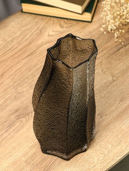 Ваза «Дженис», 30×15×9.5 см, стекло, серая