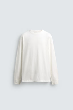 CAMISETA LIGHTWEIGHT MANGA LARGA / Blanco - Zara фото 6