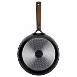 Сковорода с антипригарным покрытием Fiamma д28см, h5,9см, s1,6мм, дно s4,5мм, литой алюминий, бакелитовая ручка с покрытием soft-touch 20,5см, капсульное дно, Regent (Китай) Подходит для всех видов плит, включая индукционную. - Домашняя мода фото 2