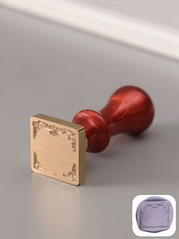 Печать для сургуча с пластиковой ручкой «Фигурная рамка», 6.3×2.5×2.5 см