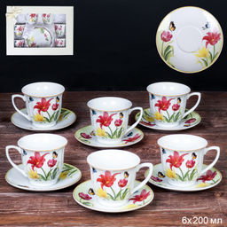 Чайный набор 12 предметов 200 мл / GB-4523 /уп 8/