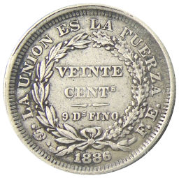 20 сентаво 1886 года Боливия
