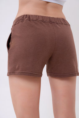 Шорты женские из кулирки Молодежные коричневый - Амадэль фото 6
