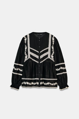 EMBROIDERED BLOUSE ZW COLLECTION - Zara фото 12