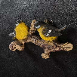 Крючки декоративные «Веточка с двумя птичками», панно, ключница, цветная, 24×5×11 см