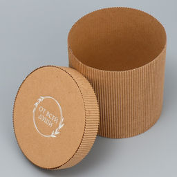 Шляпная коробка из микрогофры От всей души, 15 х 15 см - Дарите счастье фото 4