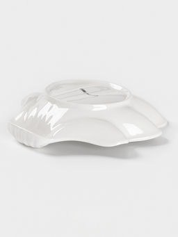 Блюдо для подачи ракушка Доляна White Label, 21.5×21×5.5 см, фарфор, белое