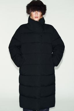 LONG WATER-REPELLENT AND WINDPROOF ANORAK WITH WRAP-AROUND NECK - Zara фото 2