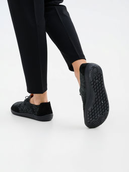 Босоногие туфли 188.natabl.Черный джангл+черная замша