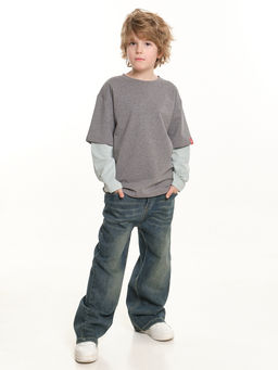 Лонгслив для мальчика с подзорным рукавом 22-0228 - Mini maxi фото 18