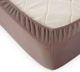 Простыня трикотажная на резинке Мерцана (Коричневый) MERC11 160x200