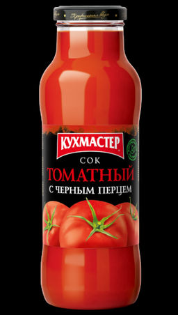 Цена за 4 шт. Сок Кухмастер Томатный с черным перцем с мякотью 680 мл