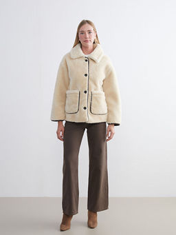 G?mlek Yaka Oversize Kad?n Pel?? Mont