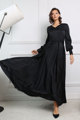 Платье макси из искусственного шелка - Looklikecat фото 4