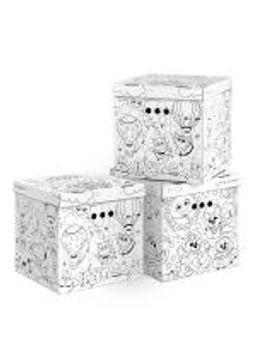 VAL KCTN-RS-3Kn Короб картонный, складн., квадратный, 31.5*31.5*31.5 см, набор 3 шт., РАСКРАСЬ САМ, шт - Valiant фото 2