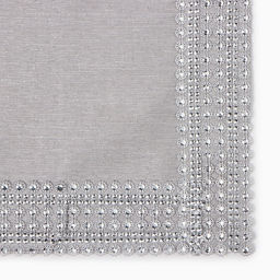 Дорожка на стол Этель со стразами, 50×100 ±5 см, серая, п/э