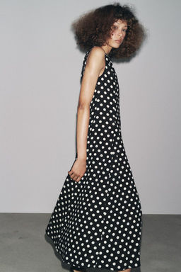 ZW COLLECTION POLKA DOT MIDI DRESS - Zara фото 13