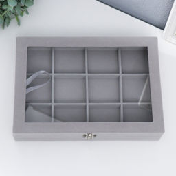 Шкатулка бархат для браслетов Серый туман 5х20х28 см - Simaland фото 2