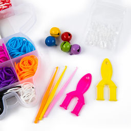 Hobbius SLB-17 Набор для плетения из резинок Котенок 450 шт ассорти  фото 4