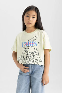 Футболка с короткими рукавами Looney Tunes для девочек - Defacto фото 4