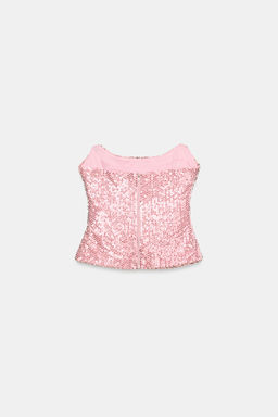 TOP PALABRA DE HONOR LENTEJUELAS / Rosa - Zara фото 4