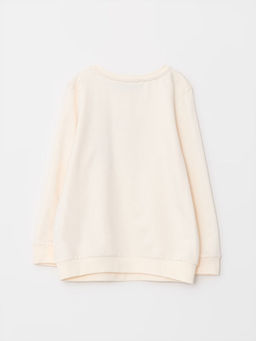 Bisiklet Yaka Bask?l? Uzun Kollu K?z ?ocuk Sweatshirt - Waikiki фото 2