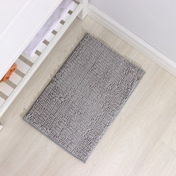 Коврик для дома Доляна Букли длинные, 40?60 см, длина букли 2 см, светло-серый  фото 2