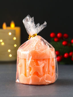 Декоративная свеча новогодняя «Карусель с лошадками», 60×80 мм, персиковый