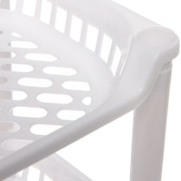 Этажерка настольная универсальная "БИСКОТТИ", цвет белый, три секции, 17.5*34*34см