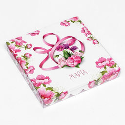 Цена за 5 шт. Коробка для печенья 8 марта 21?21?3