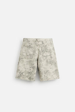 ABSTRACT PRINT RELAXED FIT BERMUDA SHORTS - Zara фото 7
