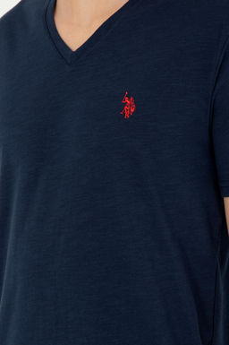 Мужская темно-синяя базовая футболка - U.s. polo assn фото 7