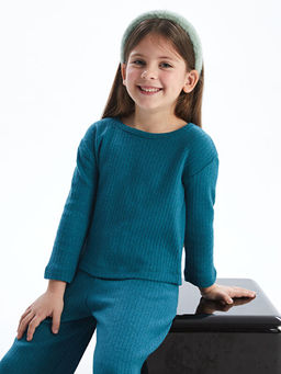 Bisiklet Yaka Basic K?z ?ocuk Ti??rt ve Pantolon 2li