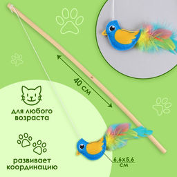 Дразнилка из фетра Птичка, 6,6х5,6 см