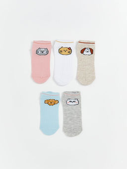 Desenli K?z ?ocuk Patik ?orap 5li